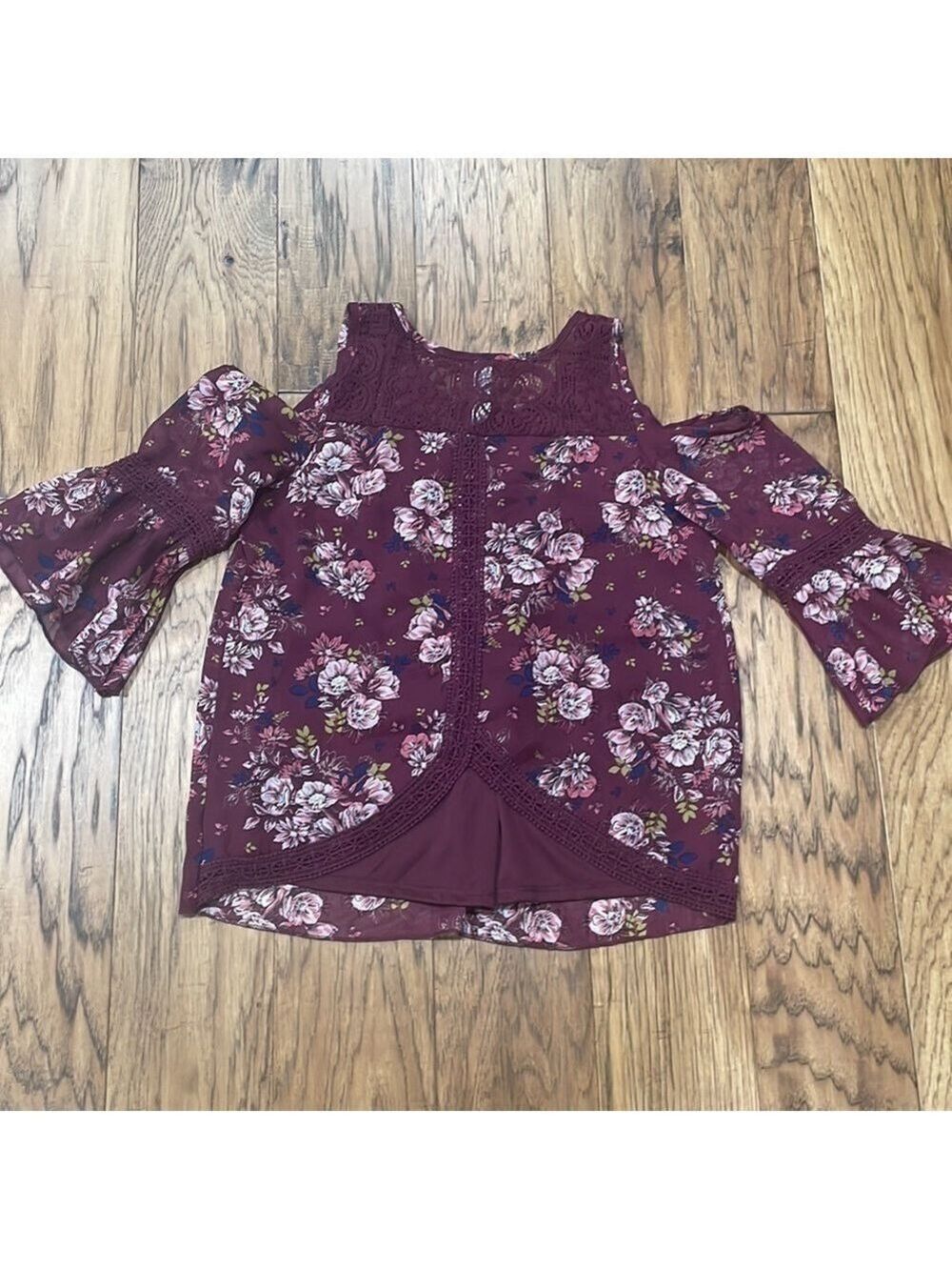KnitWorks girls XL boho floral top - Picture 4 of 4